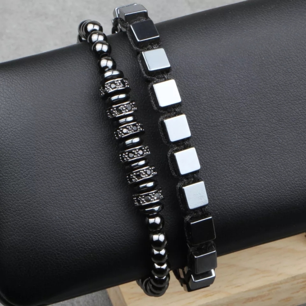 Men's 2 Piece Bracelet Set